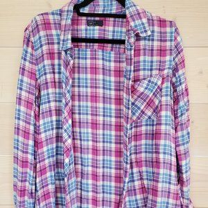 Super soft light flannel Plaid Button Up Shirt